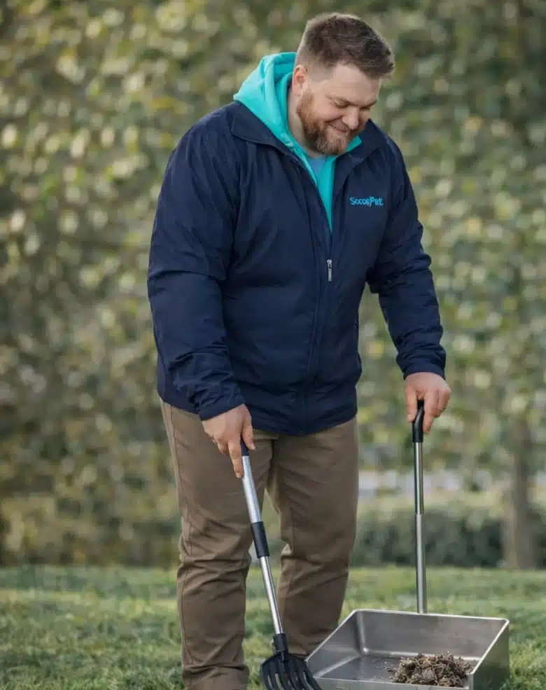 ScooPet Tech performing Professional Dog Waste Removal in Northeast Ohio